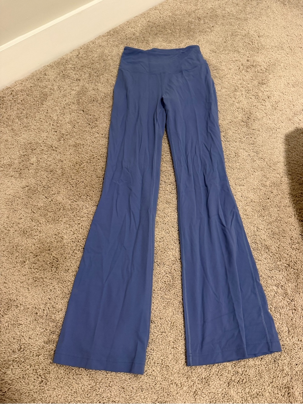 Lululemon Groove High-Rise Flared Yoga Pants/Leggings Blue Water Drop